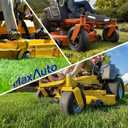 MaxAuto 11x4.00-5 Lawn Mower Tires, 11x4-5 wheel and tire, 11x4x5 Front Smooth Flat Free Tire Assembly Compatible with John Deere/Cub Cadet, 3.4"-5" Centered Hub 3/4" Bushings, 2 Pack