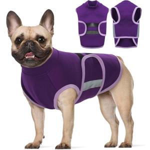 MIGOHI Dog Anxiety Relief Coat,Comfort Anxiety Vest for Dogs,Adjustable Dog Anxiety Calming Wrap for Fireworks,Thunderstorms,Travel, Separation, Anxiety Jacket for Large Dogs,L,Purple (Large(Chest:24.4"-29"))