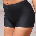 Yonique Womens Swim Shorts Solid Tankini Bottoms Swimsuit Bottoms, Black, Small