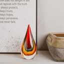 Yao Yuan Hand-Blown Glass Decor - Murano-Style Glass Statue and Figurine, Red