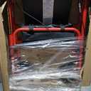 Drive Medical Rollator Walker with Seat - Stable Mobility Support - Height Adjustable - Durable Steel Frame Construction - Smooth 7.5" Wheels - Foldable Frame - 350 Lb Limit - Red