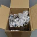 Double Curtain Rod, Gold Long Dual Curatin Rod for Windows 84 to 120 Inches, 1" Adjustable Heavy Duty Window Treatment Rods with Modern End Cap Finial, Decorative Spliced Metal Drapery Rods