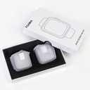 3 x 2 Pack Case for Apple Watch Screen Protector, Hard PC Case with Tempered Glass Protective Cover Guard Bumper, Slim Apple Watch Cover for iWatch Series 11 Series 10 - Black/Black 46mm