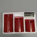 Flameless Battery Operated Flickering Candles:3PACK Red Real Wax Pillar Candle,Electric LED Candle with 10-Key Remote Control and 24 Hours Timer for Home Decoration Holiday Party