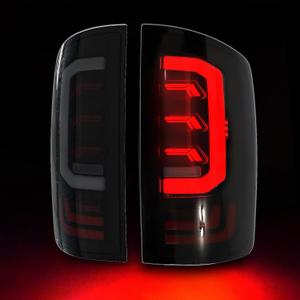 Daikokuya Sequential Full Led Tail Lights for 2003 2004 2005 2006 Dodge RAM 1500 2500 3500,2002 RAM 1500 Starting Animated Tail Light Assembly，Brake,Dynamic Turn Signal, Reverse Light【Smoked】