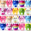 24PCS Axolotl Slow Squishy Toy,Slow Rising Squishy,Axolotl Stress Relief Fidget Toy,Axolotl Squishies Party Favors for Adults Kids