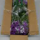 Grunyia Artificial Fake Flowers for Outdoor Spring Decoration, 16 Bundles Faux Silk Colorful Daisy UV Resistant Realistic for Outside Porch Patio Home Yard Garden Planters Pots Window Box (Purple)