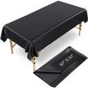 Noverlife 87x51in Massage Table Sheet, Reusable Wax Mat Pad Waterproof Massage Bed Cover Sheet, PVC Waxing Mat for Esthetician Bed Oilproof Waxing Table Sheet Fabric SPA Bed Cover for Beauty, Tattoo (87x51in / 2.2x1.3m - Black)