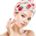 Healifty Hair Towel Wrap Coral Fleece Hair Drying Towels Cute Strawberry Absorbent Bath Hat Girl Shower Hat Quick Dry Cap Hair Wrap for Bathing