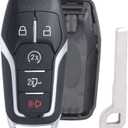 Keymall Remote Key Fob Case Shell Cover for Ford F150/F250 2015 2016 2017(FCC ID:M3N-A2C31243300 P/N:164-R8117) 5 Buttons,Just a Key Shell