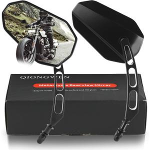 Motorcycle Rearview Mirror 360 Degree Adjustment Handlebar Mirrors M8 Compatible with Road King Street Electra Glide Dyna Sportster Softail Road Glide