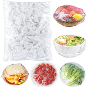 300Pcs Reusable Elastic Food Bowl Storage Covers, Sublaga Bowl Covers, Dish Plate Covers, Alternative to foil, Plastic Wrap,BPA Free