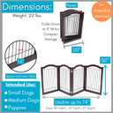 Internet's Best Wire Dog Gate with Arched Top - 4 Panel - 30" Tall - Espresso