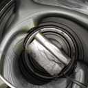 Mbillion 2.4 Gallons Brushed Silver Swing Lid Stainless Steel Trash Can