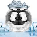 Disco Ball Ice Bucket Beverage Tubs Disco Ball Bowl Vase Cup Drink Bucket for Parties,Large Retro Drink Bucket for Beer Cocktail Wine Champagne Cold Drinks, Disco Party Supplies Decor (One Size2)