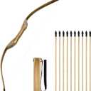 Kids Bow and Arrow Set, 32 Inch Archery Set Handmade Wooden Toy Bow and Arrow for Kids 4-6 8-12, Cosplay Game Costume Prop Play, 1 Bows 1 Quivers and 10 Wood Arrows, Gifts for Youth Boys & Girls