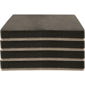2x Super Sliders 5" Large Square Reusable Felt Furniture Sliders for Hard Surfaces, Anti-Slip Protective Appliance & Furniture Moving Pads for Beds, Sofas, Dressers, Set of 4, Black
