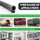 20FT Car Door Weather Strip with Top Bulb, PVC Plastic Trim with EPDM Rubber Seal, for Automotive, Boats, RVs, Trucks & Home Applications