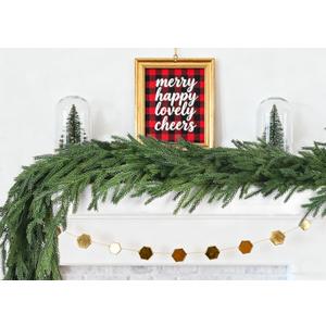 Lvydec Christmas Norfolk Pine Garlands, Real Touch Artificial Pine Garlands Greenery Faux Cedar Garland for Mantle Table Holiday Fireplace Winter Decor (Green, 6ft)