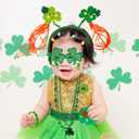 Winlyn Bulk St. Patrick's Day Novelty Jewelry Assortment St. Patrick's Day Party Favors Supplies Head Bopper Necklace Bracelet Glasses Tattoo Stickers Accessories for St. Patty's Day Irish Party Dcor (Green)