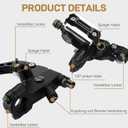 Universal Motorcycle 7/8" 22mm Handlebar Brake Master Cylinder Reservoir Adjustable Clutch and Brake Lever CNC Left & Right Set for Harley Honda Kawasaki Suzuki Yamaha (Black)
