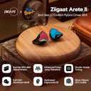 Linsoul ZiiGaat x Fresh Reviews Arete II IEM,2nd Gen 1DD+4BA Hybrid in Ear Monitor,Wired HiFi Earbuds,Full CNC Aluminum Shell Earphone with Detachable Silver-Plated OFC Cable for Musician (Red)