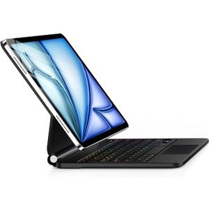Keyboard Case for iPad Air 13 inch (M4/2026/M3 2025/M2 2024),iPad Pro 12.9 inch (3/4/5/6th Gen)Magic-Style Magnetic - Floating Cantilever StandBacklit Keyboard with Multi-Touch Trackpad (Black-2)