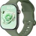 Patenting Sport Silicone Band Compatible with Apple Watch Bands 40mm 38mm 41mm 42mm 44mm 45mm 46mm 49mm Women Men, Waterproof Soft Wrist Strap for iWatch Series 11 10 9 8 7 6 5 4 3 2 1 SE Ultra 2 3 (Olive Green)