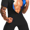 DYUAI Sauna Suits for Men Sauna Sweat Shirt Heat Trapping Vest Full Sauna Shorts Workout Top with Shorts Exercise Fitness(BH7009-01-XL)