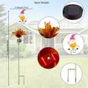 Solar Wind Spinners Outdoor, Gnome Metal Wind Spinner, Solar Powered Kinetic Pinwheels Decorative Windmills for Yard, Lawn, Patio, Garden