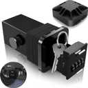 Hidden Trailer Storage Vault HS7000 Key Vault Durable and Weather-Resistant Hitch Lock Box for Keys and Cards, Secure Trailer Hitch Lock for Cars, Trucks, and SUVs