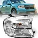Headlight Assembly For Ford Maverick 2022 2023 2024 Headlamp Front Light w/o LED DRL Chrome Left Driver Side LH NZ6Z-13008-C FO2502420