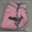 AOFITEE Dog Coat, Warm Dog Jacket, Reflective Winter Coats for Medium Dogs, Turtleneck Dogs Winter Jacket with Harness Built in, Waterproof Windproof Pet Fleece Vest Puffer Jacket, Pink M