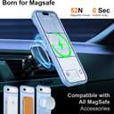 360Magnetic Swivel Ring for iPhone 17 air case, Built-in Metal Stand and Ring Holder, Magsafe Compatible, Military Grade Protection, Shockproof - Light Blue