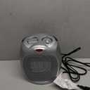 Amazon Basics Ceramic Space Heater, Portable Indoor Heating Solution, With Overheat and Tip-Over Protection, Thermostat, Non-Oscillating, 1500W, 7.52"D x 6.34"W x 9.45"H, Silver