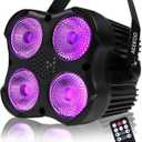 DJ Par Lights, RGBW LED Par Light with Sound Activated and Remote, DMX Stage Uplighting for Event Wedding Church Festival Stage Lighting