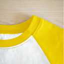 Topstype Girls' Soft Raglan Short Sleeve Summer T Shirts Crew Neck 5-14 Years (White and Yellow)