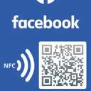 Reusable Followers and Likes Tap Sticker for Facebook - 2-Stickers Pack - QR&Tap Sticker - Follow us on Facebook Tap Sticker - iPhone&Android - Boost My Followers Sticker - Set Up at Home| MESSAGENES (2x Facebook Rectangular 3.38" x 2.16")