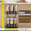 SpaceAid Pull Out Spice Rack Organizer for Cabinet, Heavy Duty Slide Out Seasoning Kitchen Organizer, Cabinet Organizer, with Labels and Chalk Marker, 6.5" W x10.75 D x8.5 H, 1 Drawer 2-Tier