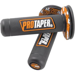 7/8" Motorcross Handle Grips Dirt Bike 22mm 24mm Truster Grips Motorcycle Ergonomic Bar End Non Slip Grip Gel Gep Scooter Cruiser Racing Mountain (Black Orange, Pro Taper)