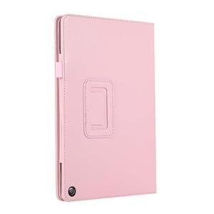 ZZOUGYY Tablet Cover for Amazon All-New Kindle Fire HD10 (13th Generation, 2023 Release), Ultra Slim Folio Stand Lightweight Leather Case for Kindle Fire HD 10 13th Gen 10.1" (Li-Pink)