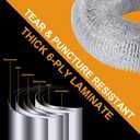Heavy Duty 4"Flexible Dryer Vent Exhaust Duct Hose 16 Feet Long, Extra Thick(6-ply) Aluminum Foil HVAC Ducting Kit with 2 Key Hose Clamps