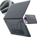 Compatible for MacBook Pro 14 inch Case 2025 2024-2021 M4 M3 M2 M1 Pro/Max A3112 A3185 A3401 A2918 A2992 A2779 A2442, Foldable Stand Woven Fabric Anti-Fingerprint Protective Case, Grey