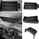 3PCS Center Console Organizer Compatible with 2021-2026 Nissan Rogue S/SV/Rock Creek, 2021-2022 Nissan Rogue SL, Lower Center Interior Storage Box, Dashboard Tray Only Fit 8-inch Screen