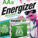 Energizer Power Plus Rechargeable AA Batteries (8 Pack), Double A Batteries
