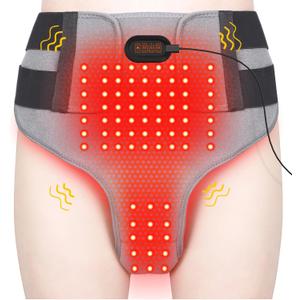 Heating Pad for Period Cramps,162 LEDs Light Therapy Massage Pad for Supporting Prostate Health and Relieving Perineal Discomfort,3 Light and Vibration Models Wearable Heating Pad Gifts for Family