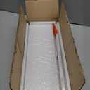 Alsonerbay White Floating Shelves Wall Mounted Set of 2, 15.7 Inch Modern White Shelves with Lip, Wood Wall Shelves with Wooden Beads for Bathroom Bedroom Living Room Nursery and More