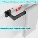 24" Bathroom Towel Bar, 24 Inch Towel Racks for Bathroom Wall Mounted, 304 Stainless Steel Hand Towel Holder Organizer, Modern Home Decor Towel Rod, Matte Black Towel Hangers for Bathroom Wall