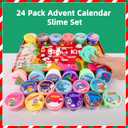 2025 New 24 Pack Christmas Slime Kit, Advent Calendar Butter Slime Set Party Favors for Teen Girls Boys Kids, Stocking Stuffers, Christmas Toys Kit Xmas Classroom Rewards, Advent Calendar 2025 Kids