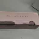 Go Brush Pro for Short Hair Hair Straightener Brush Cordless & Portable with 300M Negative Ions, 4 Temps Fast Heating, Game Day Ready Styling Tool for Watch Parties, Travel & Daily Use Pink